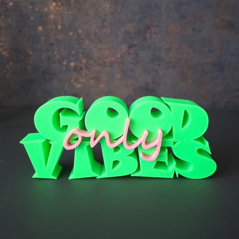 Schriftzug GOOD VIBES only